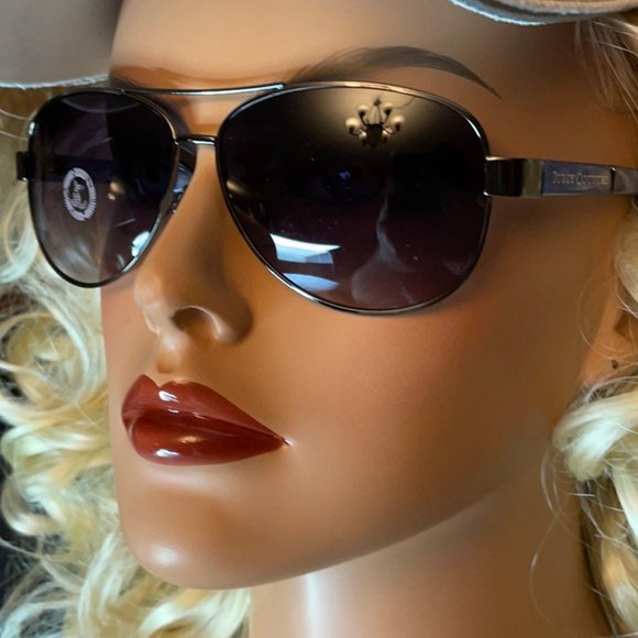 Juicy Couture Sunglass. Gunmetal / blue arms NWT. - Picture 3 of 8